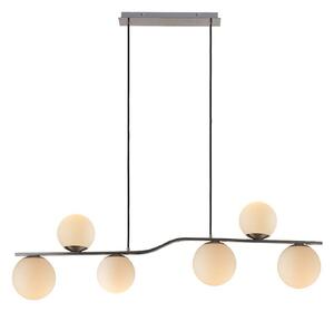 Függőlámpa Lindby, Avalyn, dimmable, Fémes, Nappali, Üveg, Modern