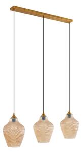 Függőlámpa Lindby, Drakar, dimmable, Bézs, Konyha, Üveg, Vintage