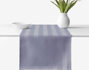 Goldea ünnepi damaszt asztali futó - sötétszürke csíkos 50x180 cm
