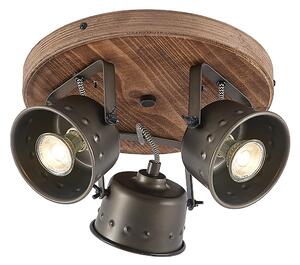 Mennyezeti Lámpa Lindby, Rubinjo, dimmable, Fa, Nappali, Fém, Vintage