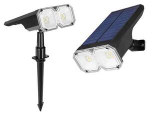 Napelemes lámpa, 18 LED, 6-8 órás üzemidő, IP44, 2700K-6500K, 100lm, 1.8W, fekete színű