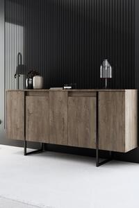Luxe - dió/fekete komód