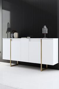 Luxe - fehér/arany komód