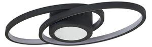 Mennyezeti Lámpa Lindby, Thalina, dimmable, Fekete, Nappali, Fém, Modern