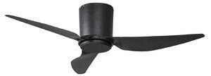 Aulo mennyezeti ventilátor Ø 123 cm fekete csendes DC Lindby, Aulo, Fekete, Nappali, Fém, Modern