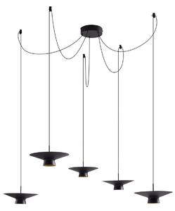Függőlámpa Lindby, Norvind, dimmable, Fekete, Étkező, Fém, Modern