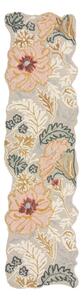 Világos rózsaszín kézi szövésű gyapjú futószőnyeg 60x230 cm Daphne Shaped Floral – Flair Rugs