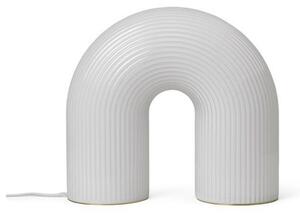 Asztali lámpa ferm LIVING, Vuelta, dimmable, Fehér, Nappali, Üveg, Dizájn