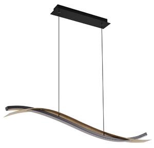 Függőlámpa Lucande, Alevia, dimmable, Arany / Sárgaréz, Étkező, Fém, Dizájn