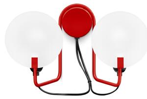 Fali Lámpa Stilnovo, Bugia, dimmable, Piros, Nappali, Fém, Dizájn