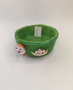 HÚSVÉTI KOSÁR ZÖLD 17X7CM