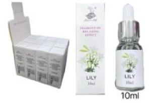 AROMATERÁPIÁS ILLÓOLAJ CSEPPENTŐ LILIOMMAL 10ML DISPLAY:12DB