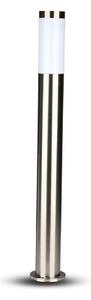 V-TAC kültéri, rozsdamentes acél állólámpa, 80 cm, E27 foglalattal - SKU 8625