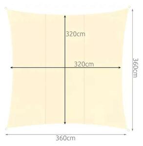 Napvitorla Négyszögletes 3,6x3,6m bézs