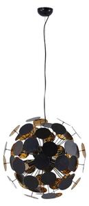 Függőlámpa Lindby, Kinan, dimmable, Fekete, Nappali, Műanyag, Modern