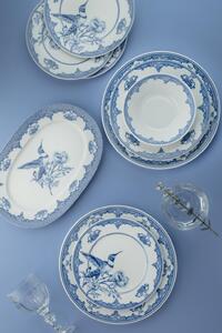 26 részes porcelán étkészlet kék-fehér