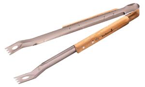 Barbecook BC-ACC-7069 rozsdamentes acél fogó, gumifa nyél, 100% FSC, 40cm