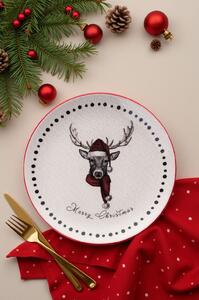 6 részes karácsonyi kerámia desszerttányér készlet Xmas Merry
