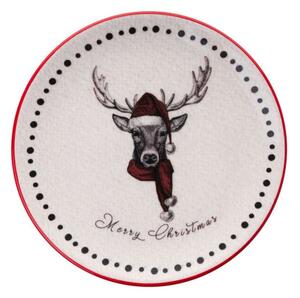 6 részes karácsonyi kerámia desszerttányér készlet Xmas Merry