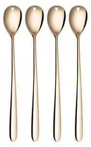 Sola - Szívecskés lattés kanalak champagne 4 db-os készlet – Love Cutlery – champagne (116628)
