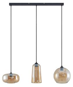 Függőlámpa Lucande, Wilja, dimmable, Narancs, Nappali, Üveg, Vintage