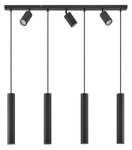 Függőlámpa Lindby, Sanad, dimmable, Fekete, Nappali, Fém, Modern