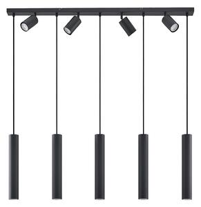 Függőlámpa Lindby, Sanad, dimmable, Fekete, Nappali, Fém, Modern