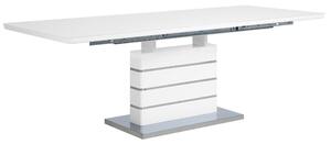 Étkezőasztal Fehér Rozsdamentes Acél 180/220 x 90 cm Bővíthető HAMLER