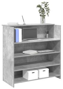 Recepciós pult betonszürke 100x50x103,5 cm szerelt fa