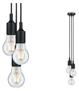 Függőlámpa Paulmann, Pendelleuchte Neordic Ketil, dimmable, Fekete, Nappali, Fém, Modern