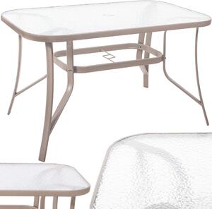 Springos kerti Asztal 120x70x70cm - Szürke