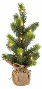 Műfenyő LITTLE SPRUCE LED világítással, 37 cm