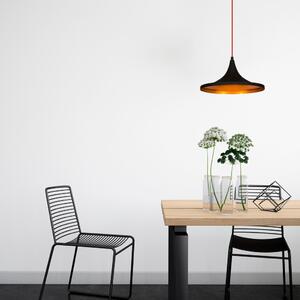Elmas 3531 fekete-piros fém függőlámpa, Ø35 cm