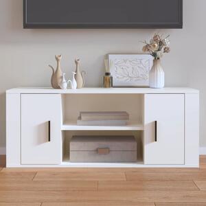Fehér szerelt fa TV-szekrény 100 x 35 x 40 cm