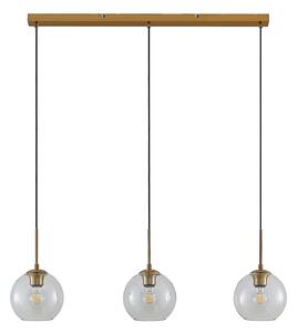 Függőlámpa Lindby, Grady, dimmable, Arany / Sárgaréz, Nappali, Fém, Modern