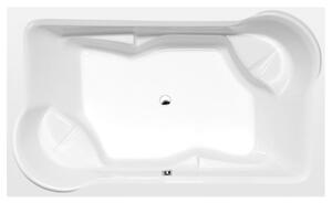 Polysan, DUO téglalap alakú kád 200x120x45cm, fehér, 16111