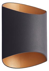 Fali Lámpa Arcchio, Vilja, dimmable, Fekete, Folyosó, Fém, Modern