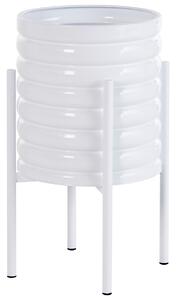 Magasított virágállvány GENTIANELLA 31 cm Fém Fehér