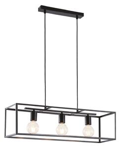 Függőlámpa Lindby, Emily, dimmable, Fekete, Konyha, Fém, Modern