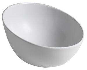 Sapho Sapho, DOME OBLIQUO kerámia mosdó pultra szerelhető, magas, Ø 44,5 cm, fehér, WH031