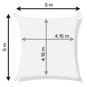 Pepita Deluxe szögletes Napvitorla 5x5m 160g/m2 - Többféle