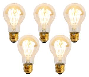5 darabos E27 dimmelhető LED spirál izzókészlet A60 Goldline 4W 270 lm 2200K