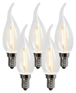 5 db E14 LED izzószál gyertyalámpa BXS35 1W 100LM 2200K készlet