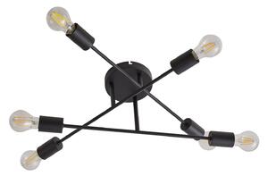Mennyezeti Lámpa Lindby, Estar, dimmable, Fekete, Nappali, Fém, Vintage