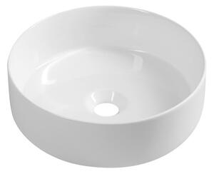 Sapho Sapho, INFINITY ROUND kerámia asztali mosdókagyló, átmérő 36x12 cm, fehér, 10NF65036