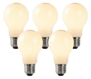5 db fényerő-szabályozható E27 LED izzó opál üveggel 4W 320lm 2200K