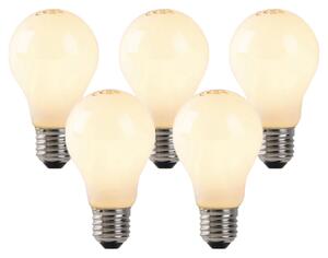 5 db-os készlet E27 LED lángszál izzó opál üveggel 3W 250lm 2200K