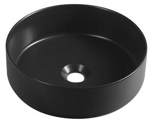 Isvea Isvea, INFINITY ROUND kerámia munkalap mosogató, átmérő 36cm, fekete matt, 10NF65036-2N