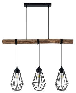 Függőlámpa Lindby, Eldarion, dimmable, Fa, Nappali, Fém, Modern