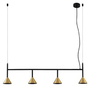 Függőlámpa Lucande, Kartio, dimmable, Fekete, Nappali, Fém, Dizájn